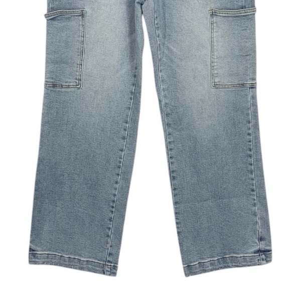 Judy Blue High RIse Stretch Denim Wide leg Cargo Jeans Size 31 - Picture 7 of 11